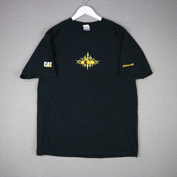 Cat Chopper Motorcycle Tee Mens Large Gildan VIntage - Picture 1 of 6